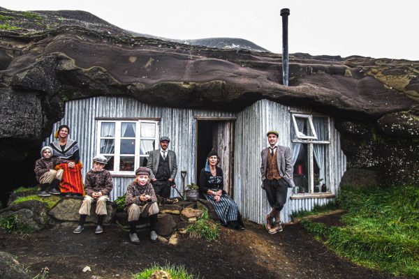 The Cave People out of the house in Iceland